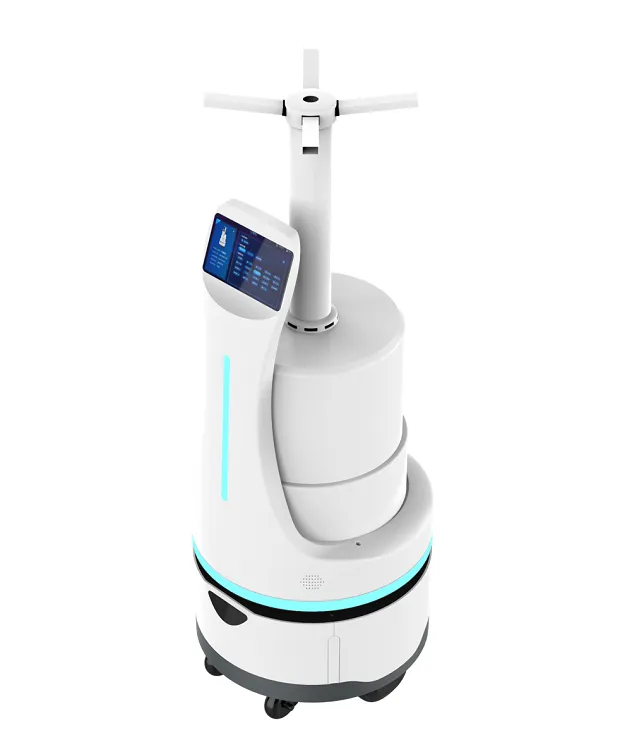 Vylepšenie vzhľadu robota na dezinfekciu kruhového podvozku Reeman na postreku